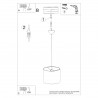 Lampa wisząca NOVA 30 biała  SL.1403 Sollux
