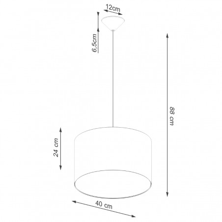 Lampa wisząca NOVA 40 biała  SL.1404 Sollux