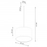 Lampa wisząca NOVA 40 biała  SL.1404 Sollux