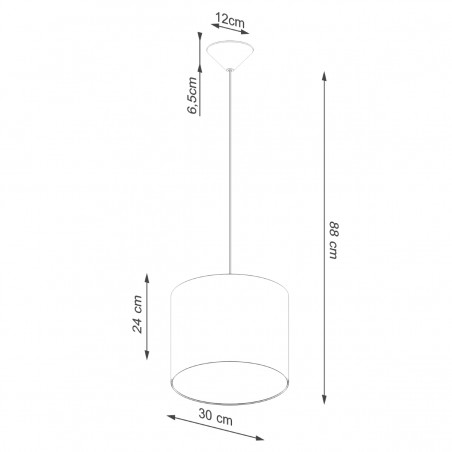 Lampa wisząca NOVA 30 czarna  SL.1405 Sollux