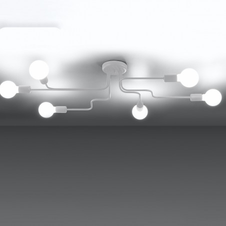 Żyrandol VECTOR 6 biały  SL.1443 Sollux