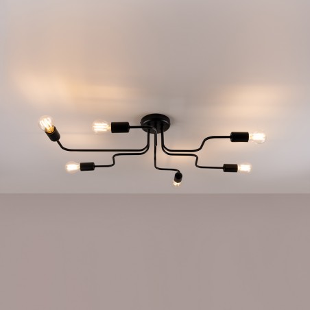 Żyrandol VECTOR 6 czarny  SL.1447 Sollux