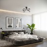 Żyrandol LEVAR 6 czarny  SL.1456 Sollux